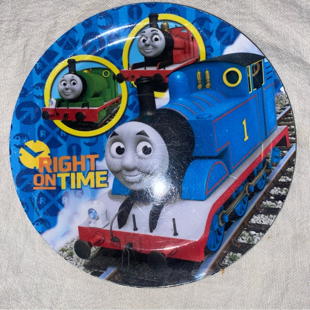 Thomas The Train "Right On Time" 8"  Melamine Plate by Zak designs